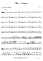 Here I Go Again (Here I go again') Yoo Jaewook (유재욱) Full Drum Transcription / Drum Sheet Music COPYDRUM