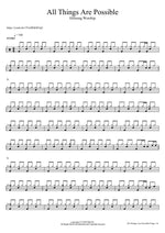All Things Are Possible Hillsong Worship Full Drum Transcription / Drum Sheet Music COPYDRUM