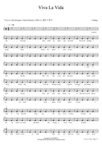 Viva La Vida Coldplay Full Drum Transcription / Drum Sheet Music COPYDRUM