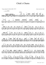 Chicks Chums Steve Gadd Full Drum Transcription / Drum Sheet Music COPYDRUM