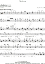 Obvious Hey Monday Full Drum Transcription / Drum Sheet Music COPYDRUM