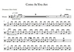 Come As You Are Nirvana Full Drum Transcription / Drum Sheet Music Franki Bio