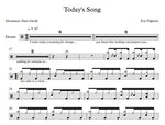 Today's Song Foo Fighters Full Drum Transcription / Drum Sheet Music Franki Bio