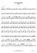 Unstoppable The Score Full Drum Transcription / Drum Sheet Music COPYDRUM