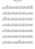 Sultans of Swing - Dire Straits drum sheet music