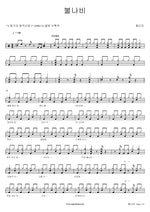 Fire Butterfly (불나비) Kkotdaji (꽃다지) Full Drum Transcription / Drum Sheet Music COPYDRUM