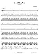 Don't Miss You - Dopameen drum sheet music