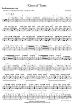 River of Tears Eric Clapton Full Drum Transcription / Drum Sheet Music COPYDRUM