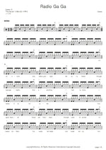 Radio Ga Ga Queen Full Drum Transcription / Drum Sheet Music COPYDRUM