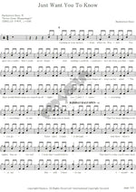 Just Want You to Know Backstreet Boys Full Drum Transcription / Drum Sheet Music COPYDRUM