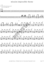Theme Mission impossible Full Drum Transcription / Drum Sheet Music COPYDRUM