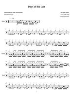Days of the Lost the Halo Effect Full Drum Transcription / Drum Sheet Music Jaslow Drum Sheets