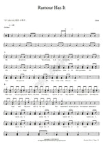 Rumour Has It Adele Full Drum Transcription / Drum Sheet Music COPYDRUM