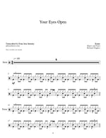Your Eyes Open Keane Full Drum Transcription / Drum Sheet Music Jaslow Drum Sheets
