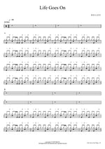 Life Goes On BTS (Bangtan Sonyeondan) (방탄소년단) Full Drum Transcription / Drum Sheet Music COPYDRUM