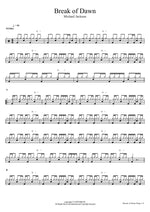 Break of Dawn Michael Jackson Full Drum Transcription / Drum Sheet Music COPYDRUM