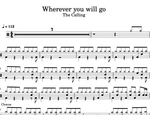 Wherever You Will Go The Calling Full Drum Transcription / Drum Sheet Music Dharvish PK