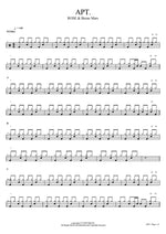 APT ROSE & Bruno Mars Full Drum Transcription / Drum Sheet Music COPYDRUM