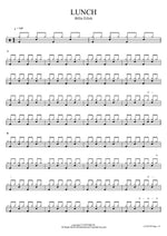 LUNCH Billie Eilish Full Drum Transcription / Drum Sheet Music COPYDRUM