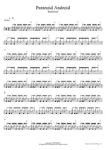 Paranoid Android Radiohead Full Drum Transcription / Drum Sheet Music COPYDRUM