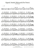 Signed, Sealed, Delivered (I'm Yours) Stevie Wonder Full Drum Transcription / Drum Sheet Music COPYDRUM