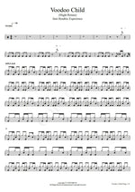 Voodoo Child (Slight Return) The Jimi Hendrix Experience Full Drum Transcription / Drum Sheet Music COPYDRUM