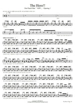 Opening 1: The Hero!! (from Anime One Punch Man ワンパンマン) Jam Project Full Drum Transcription / Drum Sheet Music COPYDRUM