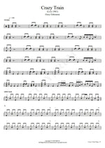 Crazy Train (Live 1981) Ozzy Osbourne Full Drum Transcription / Drum Sheet Music COPYDRUM