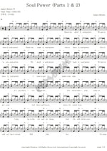 Soul Power, Part 1 & 2 James Brown Full Drum Transcription / Drum Sheet Music COPYDRUM