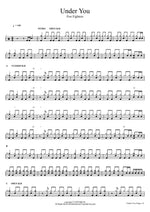 Under You Foo Fighters Full Drum Transcription / Drum Sheet Music COPYDRUM