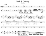 Seek & Destroy Metallica Full Drum Transcription / Drum Sheet Music Cyril Mayer