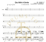 Die With a Smile Lady Gaga & Bruno Mars Full Drum Transcription / Drum Sheet Music InfinityDrumSheet