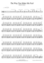 The Way You Make Me Feel Michael Jackson Full Drum Transcription / Drum Sheet Music COPYDRUM