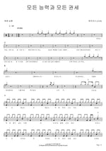 All Power and Authority (모든 능력과 모든 권세) J US (제이어스) Full Drum Transcription / Drum Sheet Music COPYDRUM
