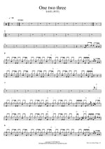 One two three XAVII Full Drum Transcription / Drum Sheet Music COPYDRUM