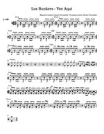 Ven Aquí Los Bunkers Full Drum Transcription / Drum Sheet Music Carlos Dias Aidos
