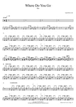 Where Do You Go - Flor drum sheet music