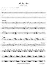 All To Him HIllsong Worship Full Drum Transcription / Drum Sheet Music COPYDRUM
