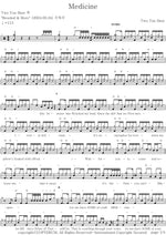 Medicine Two Ton Shoe Full Drum Transcription / Drum Sheet Music COPYDRUM
