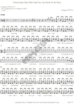 I Need Some Fine Wine and You, You Need to Be Nicer The Cardigans Full Drum Transcription / Drum Sheet Music COPYDRUM