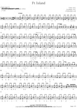 Ft Island FTISLAND Full Drum Transcription / Drum Sheet Music COPYDRUM