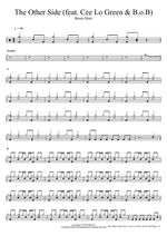 The Other Side (feat. Cee Lo Green & B.o.B) Bruno Mars Full Drum Transcription / Drum Sheet Music COPYDRUM