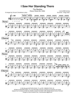 I Saw Her Standing There The Beatles Full Drum Transcription / Drum Sheet Music Vince’s Scores