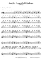 Sacrifice (Live at SoFi Stadium) The Weeknd Full Drum Transcription / Drum Sheet Music COPYDRUM