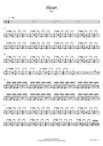 Heart Flor Full Drum Transcription / Drum Sheet Music COPYDRUM