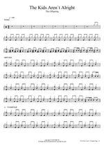 The Kids Aren't Alright The Offspring Full Drum Transcription / Drum Sheet Music COPYDRUM