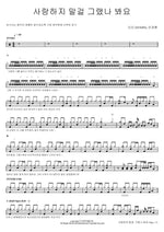 I Shouldn't Have Loved You (사랑하지 말걸 그랬나 봐요) DinDin, Min Kyung Hoon (딘딘, 민경훈) Full Drum Transcription / Drum Sheet Music COPYDRUM