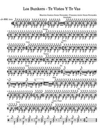 Te Vistes Y Te Vas Los Bunkers Full Drum Transcription / Drum Sheet Music Carlos Dias Aidos
