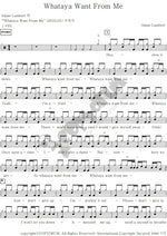Whataya Want from Me Adam Lambert Full Drum Transcription / Drum Sheet Music COPYDRUM