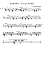 Santiago De Chile Los Bunkers Full Drum Transcription / Drum Sheet Music Carlos Dias Aidos